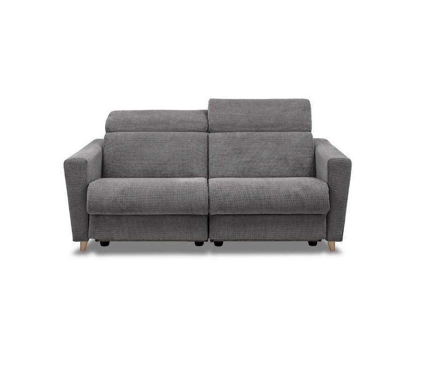 Canapé 3 places 2 relax électrique WAGRAM avec système zéro wall gris cendré